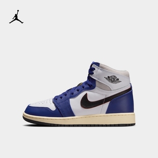JORDAN 男女童平底高帮运动鞋 FD1437 冬季 耐克乔丹大童轻便AJ1板鞋
