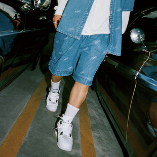 Jordan官方耐克乔丹男子牛仔短裤 丹宁色纯棉FN4652 新款 夏季
