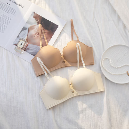 新品性感无痕中厚小胸聚拢显大文胸平胸聚拢不空杯文胸aa超平胸罩