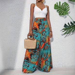 Style Loose Pants女阔腿裤 Women Large Vacation Leg 5XL Wide