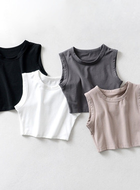 Summer vintage white crop tops women biker sexy tank top背心