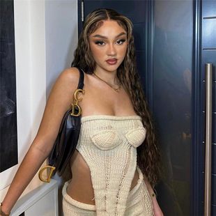 Tube Set Irregular Women Sleeveless Tops Piece Tassel Skir