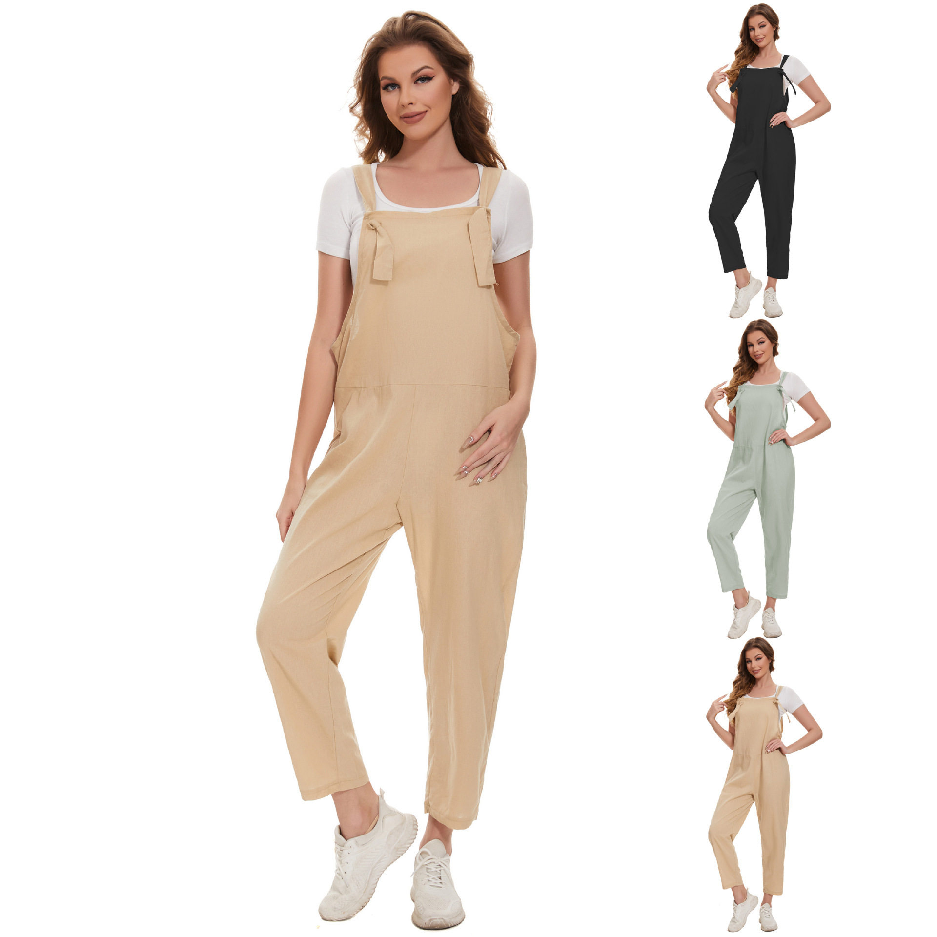 Large size women's camisole jumpsuit大码女装吊带连体裤