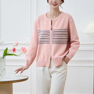 Women retro zipper cardigan sweater jacket女拉链开衫毛衣外套