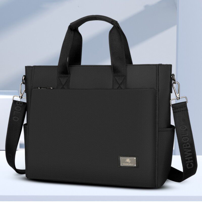 超威保罗男款超大容量电脑手提文件袋出差工公务员单肩斜挎背包男