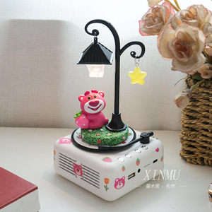 草莓熊夜灯蓝牙音箱迷你无线音响生日礼物送闺蜜送女友实用礼品