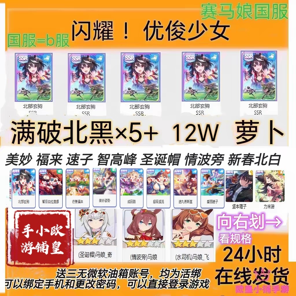 闪耀优俊少女赛马娘国服满破北黑图片