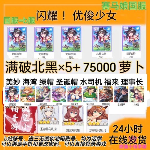 闪耀优俊少女赛马娘国服满破北黑