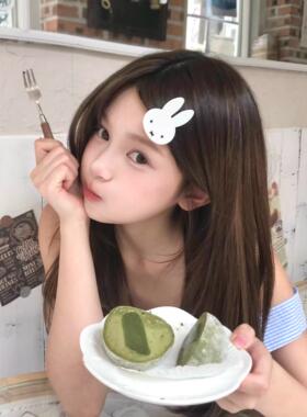 miffy米菲兔发夹侧边夹子浏海夹可爱ins风头饰前额古早一字无痕夹