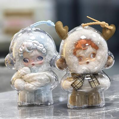 泡泡玛特SP冬日乐章毛绒公仔保护套拉布布遛娃包SKULLPANDA保护壳