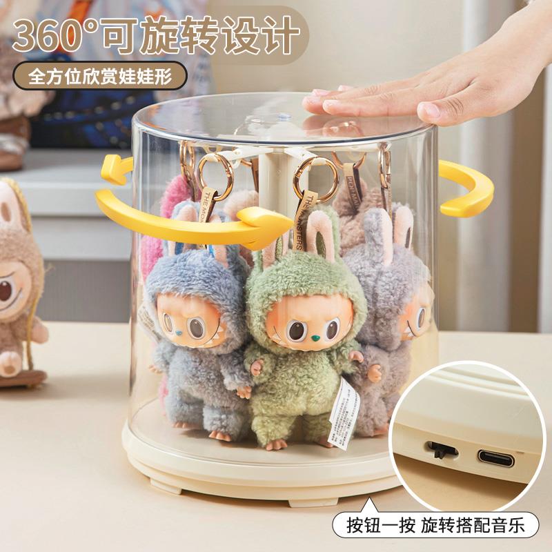 CRYBABY展示盒泡泡玛特哭娃眼泪工厂系列搪胶盲盒labubu收纳盒