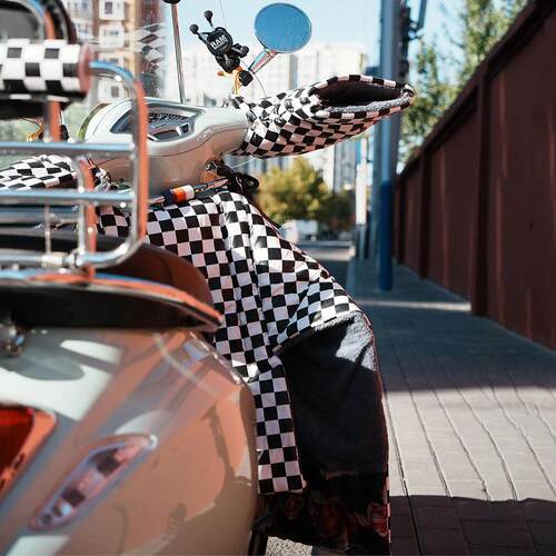 踏板摩托车挡风被分体电动车挡风被冬季天防风罩加绒加厚防水防寒