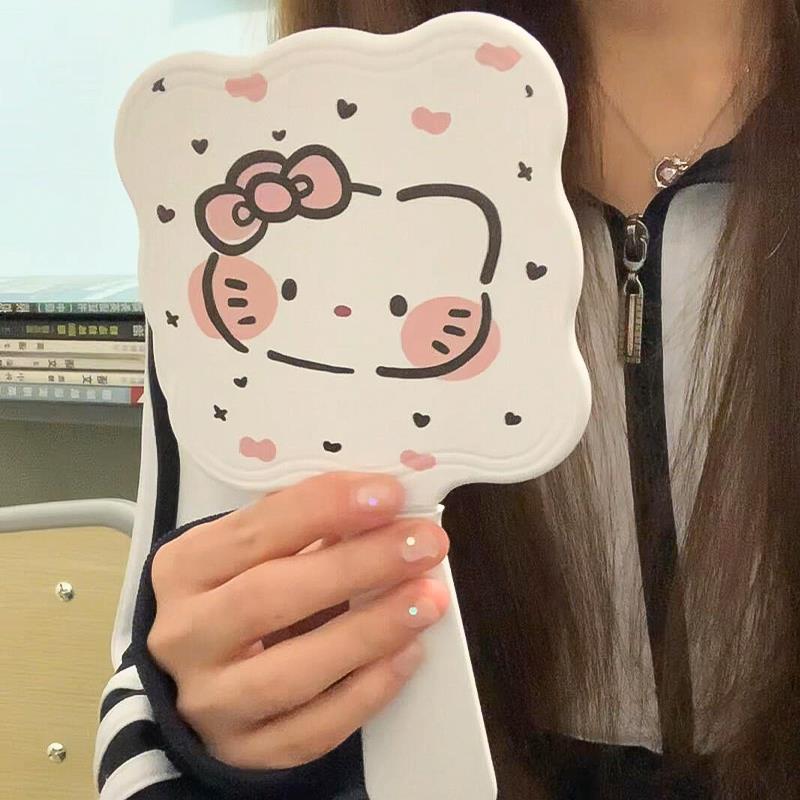 哈喽kitty手持镜梳一体便携随身镜学生宿舍补化妆镜子可爱2025新