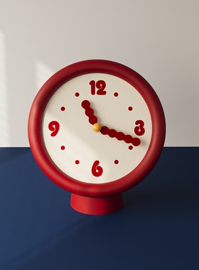 ins风座钟卡通艺术创意钟表时钟新款现代儿童房静音钟表个性装饰