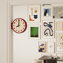 挂钟ins风钟表室内2025新款轻奢时钟转角双面挂钟艺术挂钟拐角钟