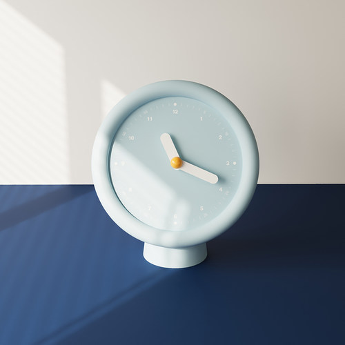 个性奶油风时钟学生桌面台钟