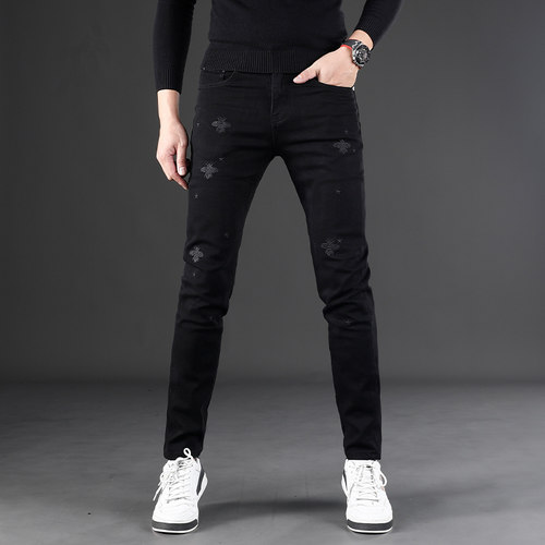 休闲牛仔裤男秋冬款韩版修身