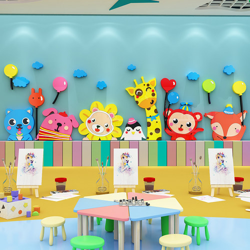 画室布置美术教室幼儿园环创主题墙成品墙面装饰环境材料大厅文化