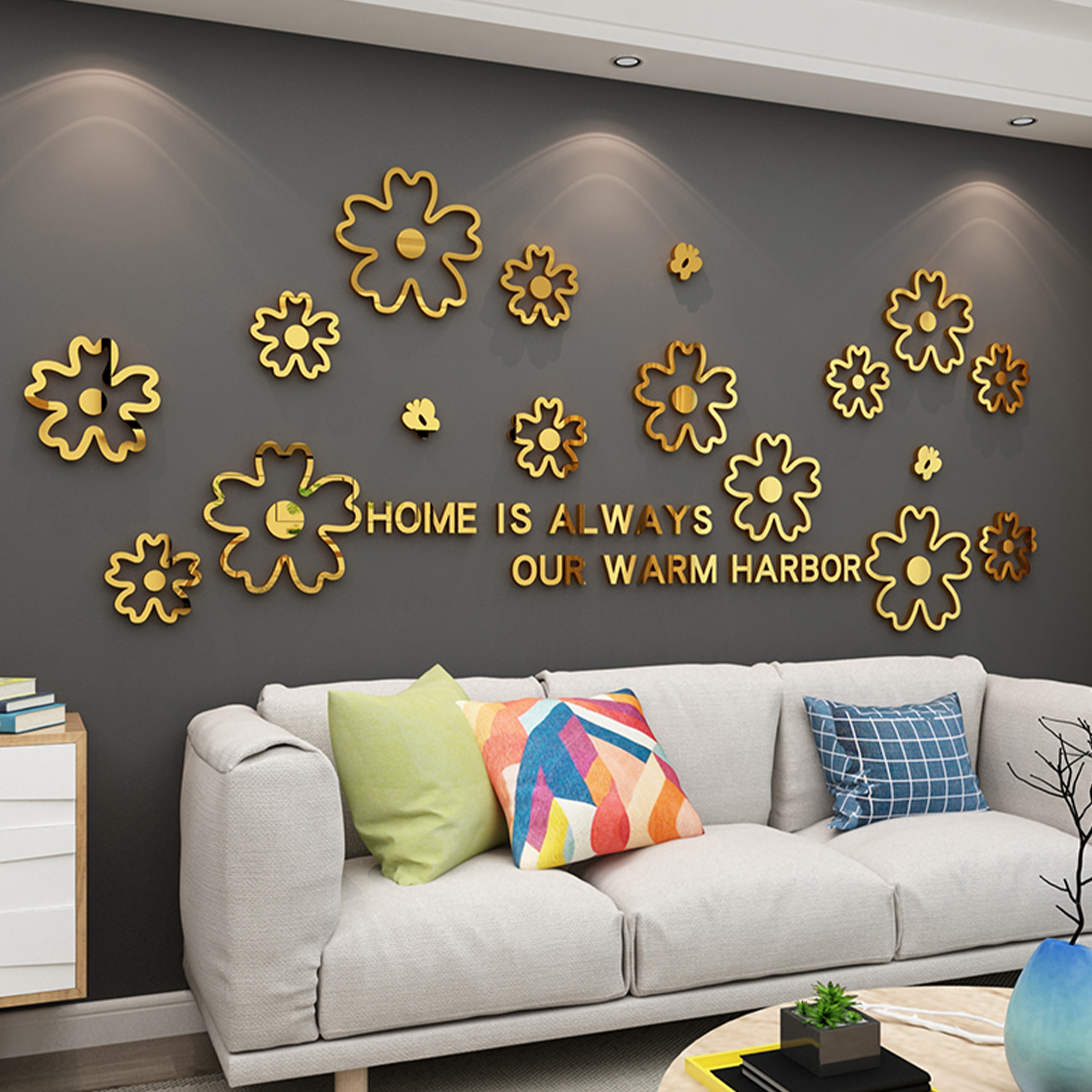 卧室装饰品房间布置床头电视背景墙面壁纸贴画创意自粘沙发3d立体