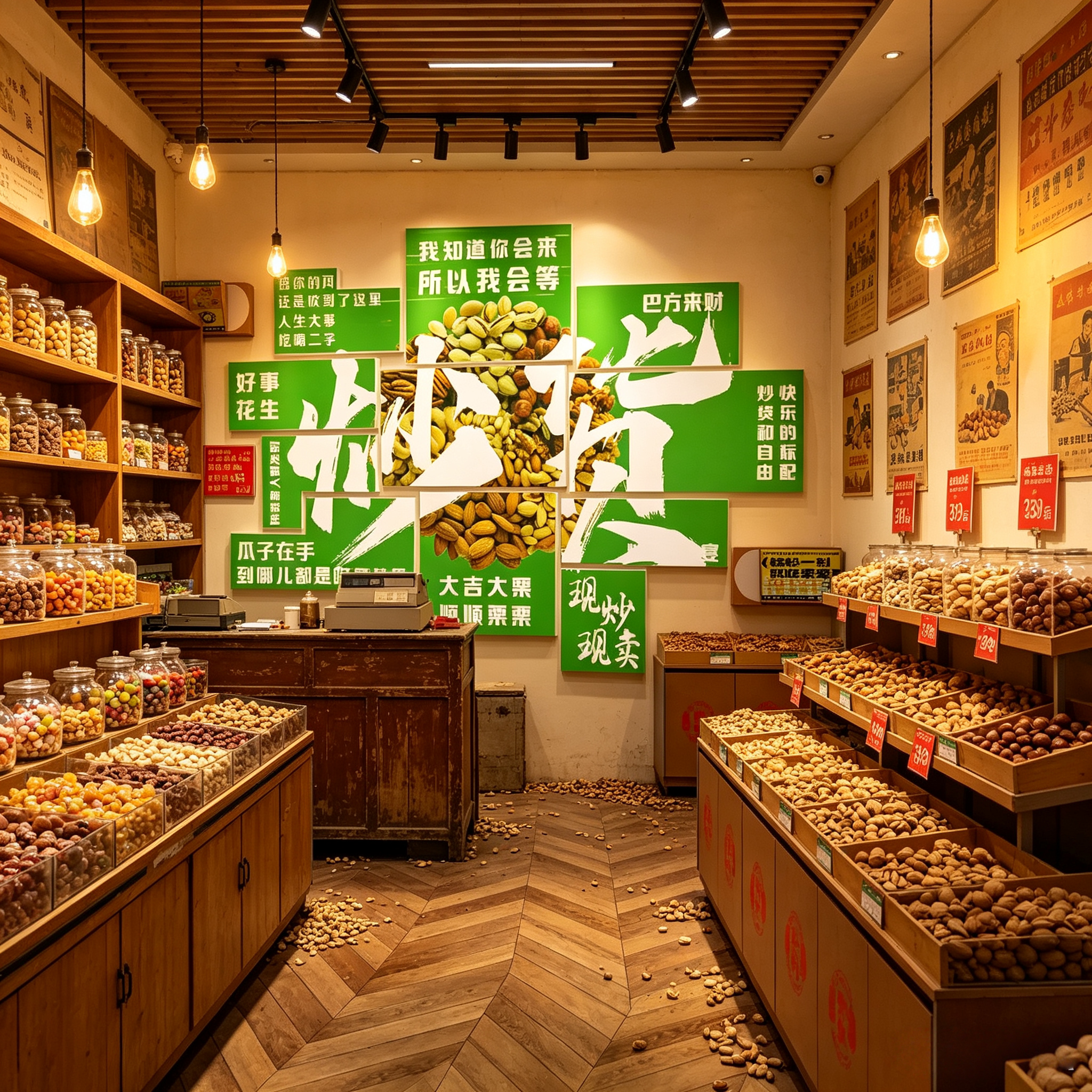 网红便利店炒货坚果冰糖葫芦墙贴