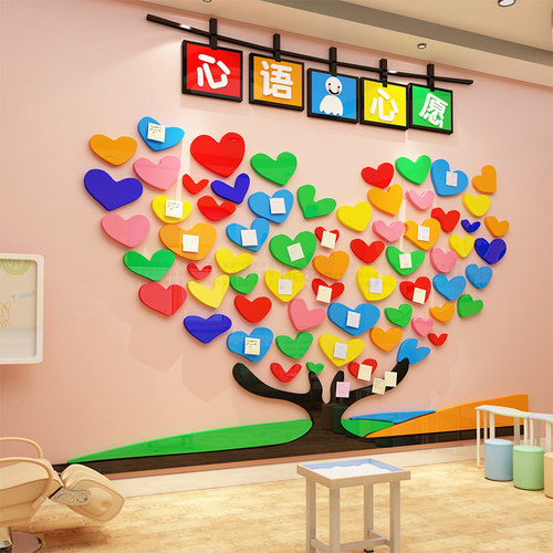 心理心愿树墙贴EMO墙贴创意