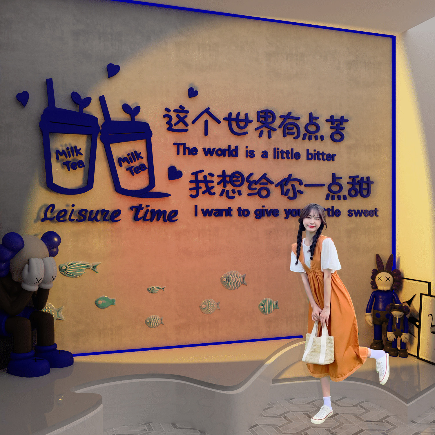 EMD奶茶店亚克力防水安装方便