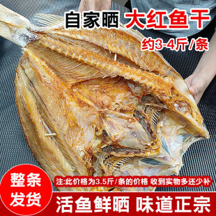 湛江特产大红鱼干3-7斤整条淡晒无添加深海海鱼干咸鱼干海鲜干货
