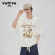 好物体验专享 美式 勿拍 T恤夏季 人像插画半袖 GUUKA潮牌短袖