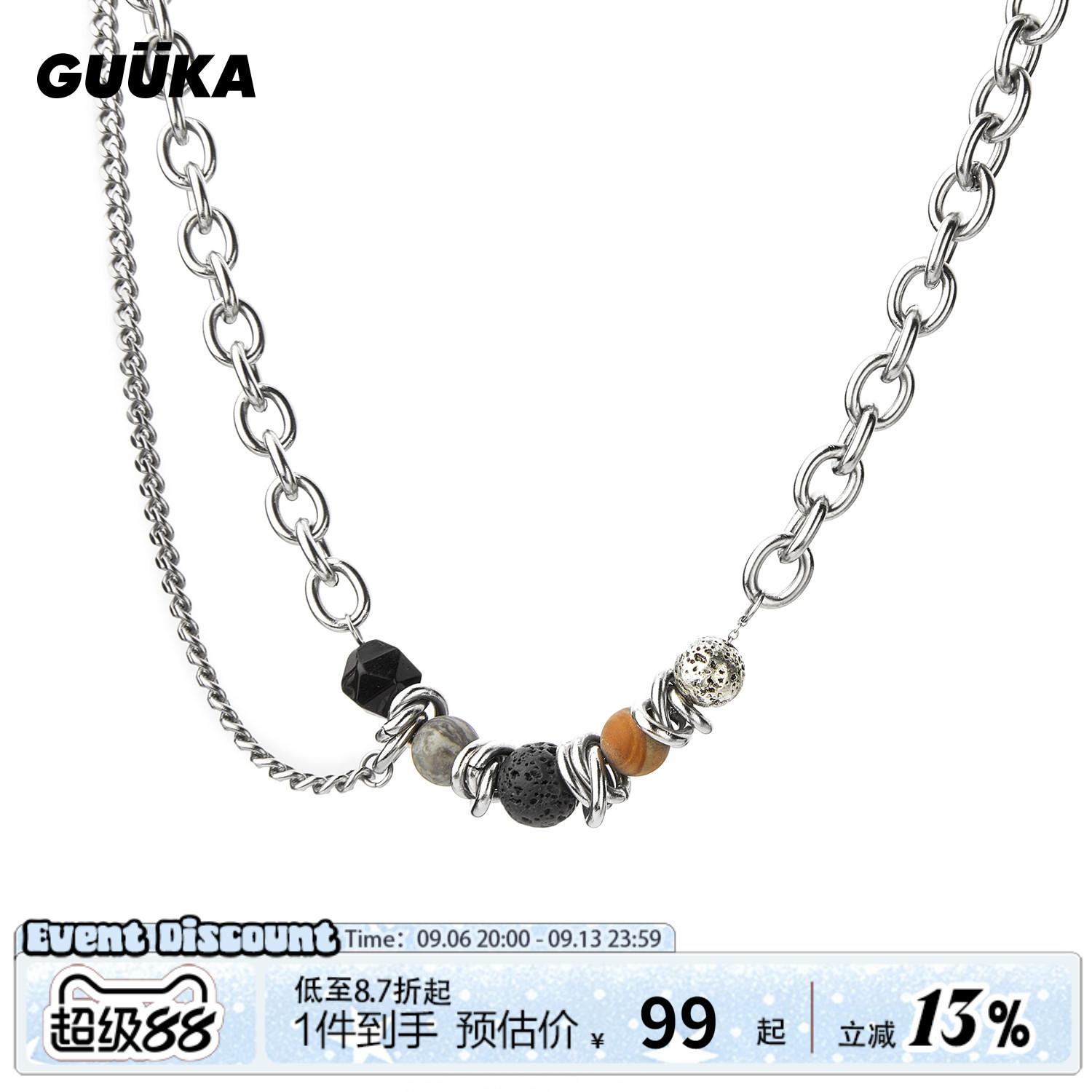 GUUKA古巴链结合蛇骨链图片