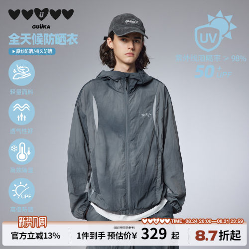 GUUKAUPF50+网布拼接防晒衣