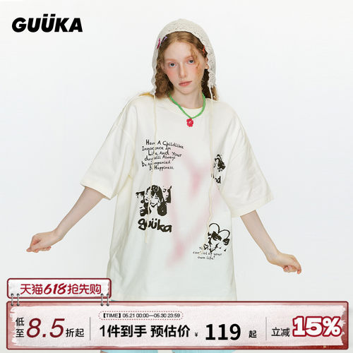 GUUKA多面人像短袖T恤