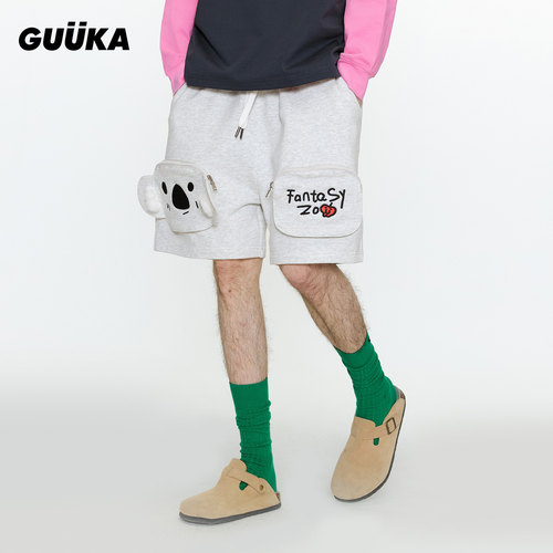 GUUKA考拉立体扣到短裤