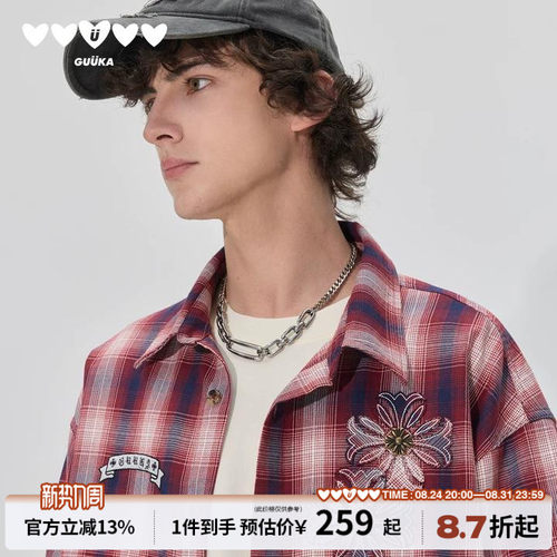 GUUKA哥特风夏季短袖衬衫