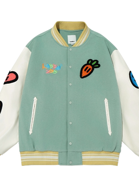 GUUKA秋季新款撞色拼接棒球服
