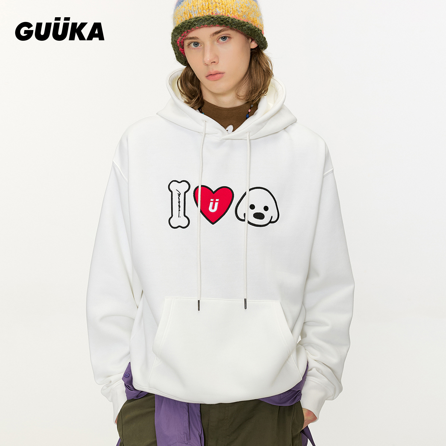 GUUKA联名小狗爱心卫衣