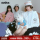 周深同款 GUUKA&matsui联名小狗加绒连帽卫衣男重磅纯棉帽衫 女上衣