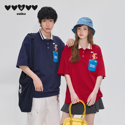 GUUKA&原田治联名纯棉情侣POLO