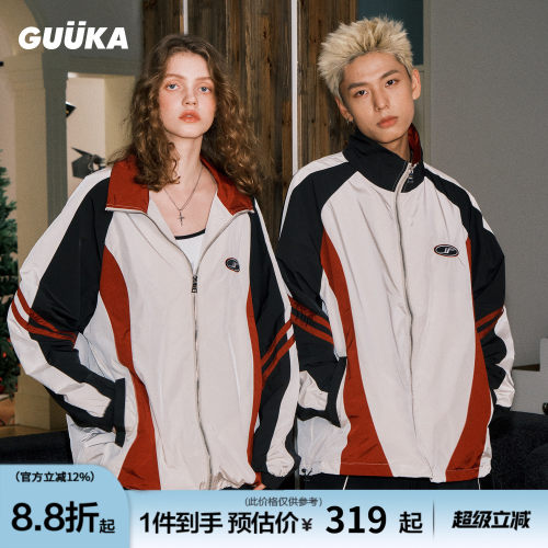 GUUKA高领复古机车服夹克