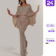 sequin Women dress连衣裙包臀开叉晚礼服 wrapped split chest