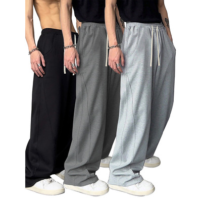 Men's retro casual sports sweatpants design sense男运动卫裤
