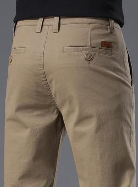 Men's casual elastic slim fit trousers in Western style男裤