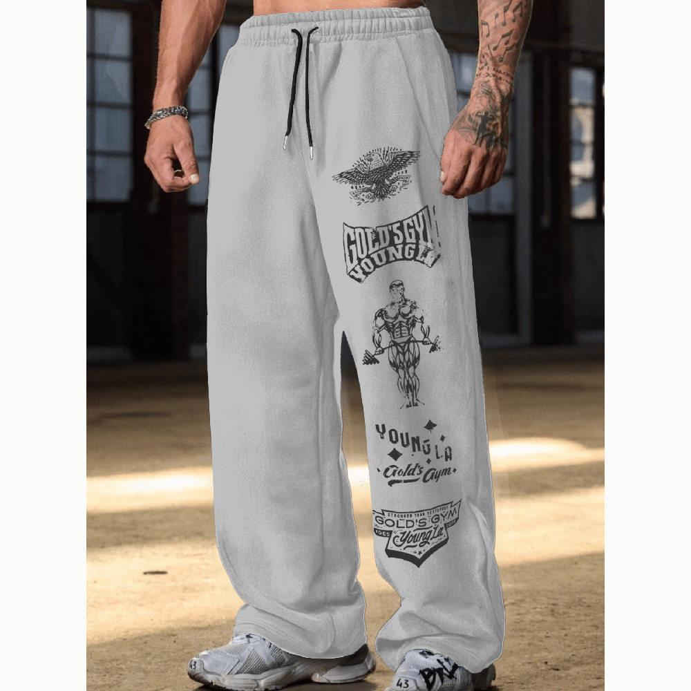 Printed casual sports sweatpants loose pants印花卫裤宽松长裤