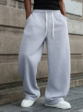 Men loose drawstring sports pants跨境休闲裤男宽松抽绳运动裤