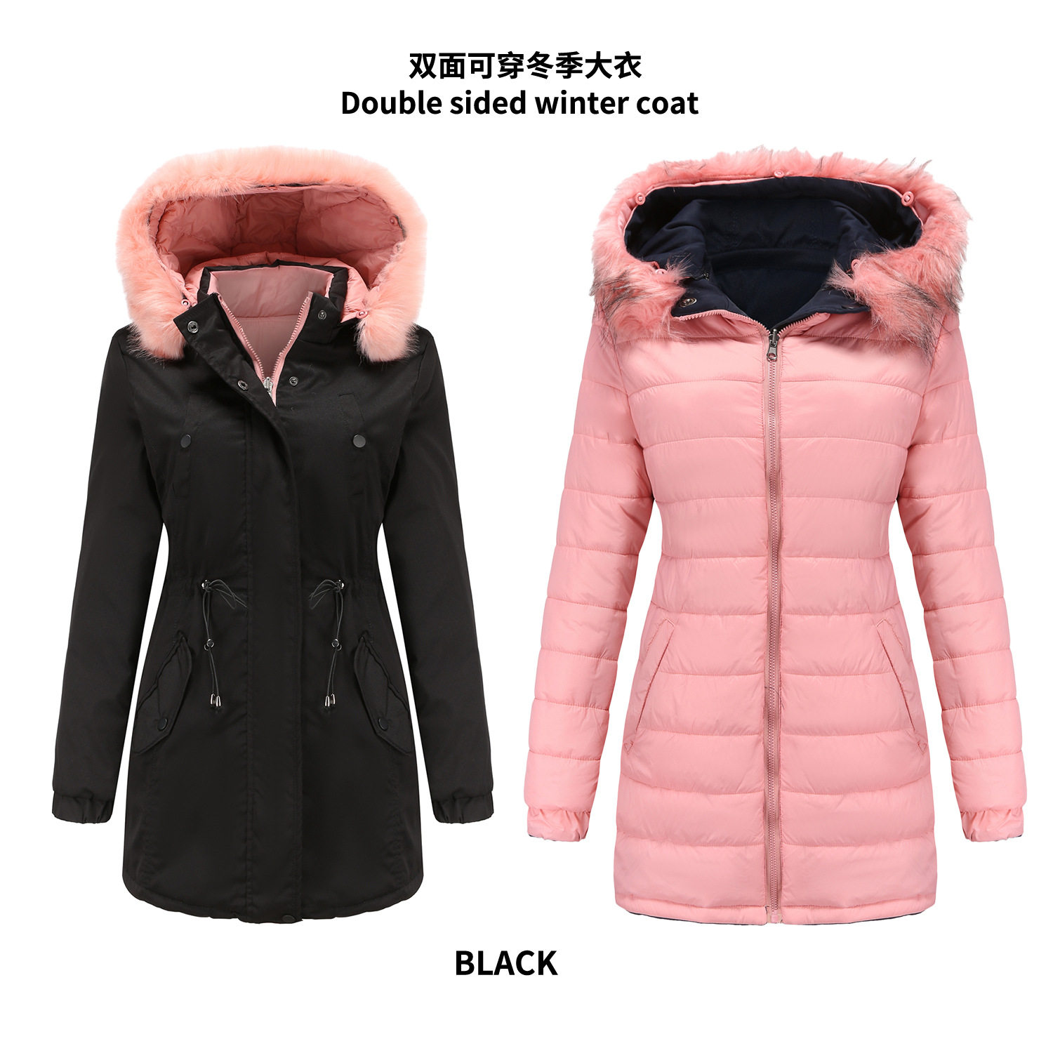 5XL plus size women double-sided woolen collar cotton jacket