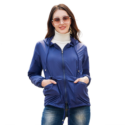 Women's hooded jacket, raincoat, short jacket女装连帽外套
