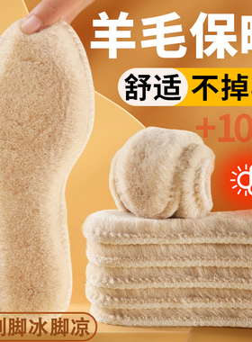 羊毛鞋垫保暖加绒男女冬季防寒