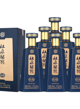 杜康秘窖优醇50度500ml*6瓶装古窖自然醇浓香型商务宴请送礼白酒