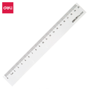 得力  6220 /6230/ 6240尺子 20cm/30cm /40cm高透塑料直尺