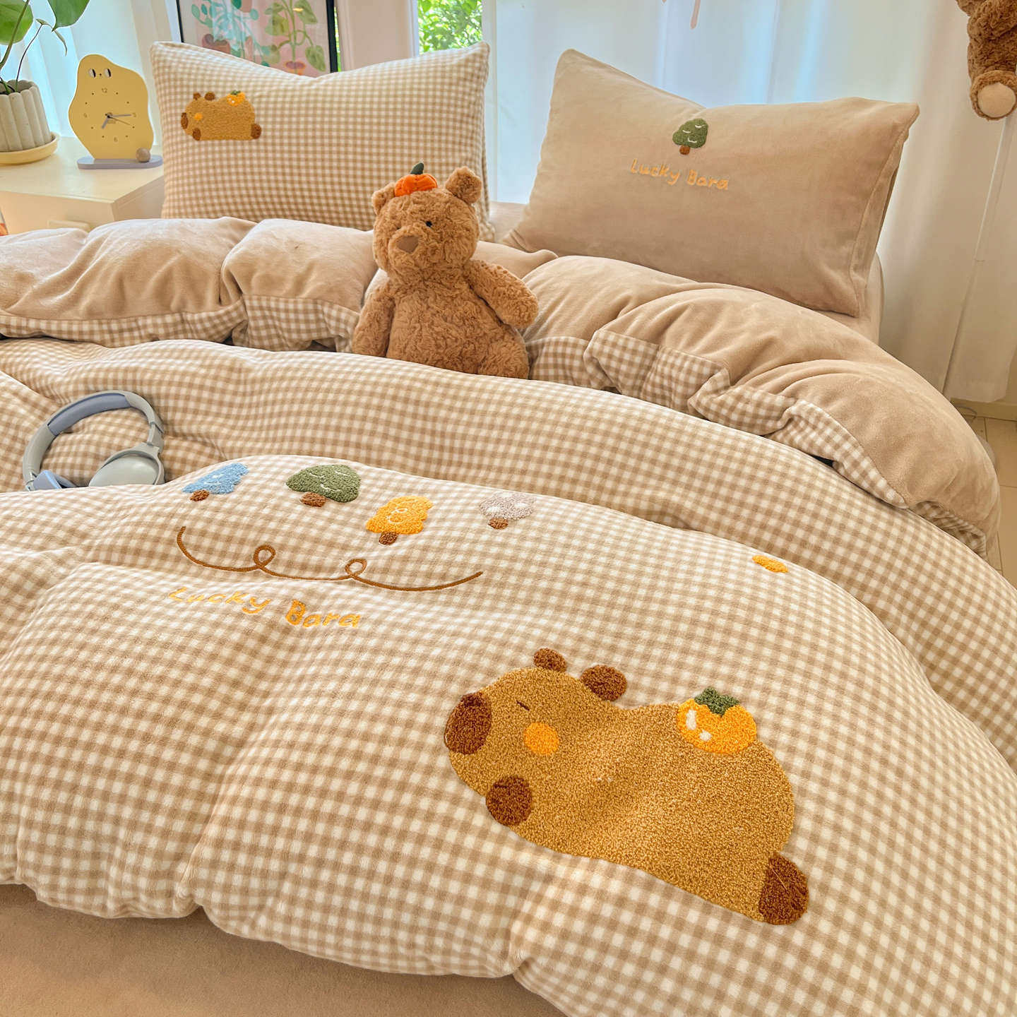 冬季卡通牛奶绒床上四件套冬季加厚保暖珊瑚绒床单被套床品三件套,床上用品,床品套件/四件套/多件套,淘宝优惠券,粉丝福利购,淘宝优惠卷