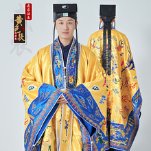 20新款 台湾道服双龙衣戏服真丝布料手工苏绣高功法事法衣男